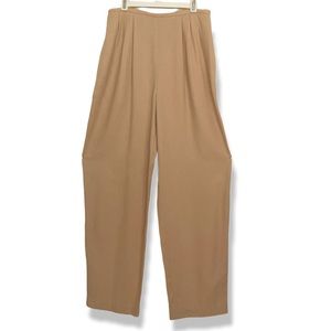 Vintage Canvasbacks Tan Textured High Waisted Wide Leg Pants 90’s Art to Wear